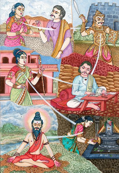 Санкхья (размышление, число, исчисление) была весьма популярна в древности. Ее основателем считается легендарный мудрец Капила (до YI в. до н.э.) Санкхья явилась теоретическим фундаментом йоги. 